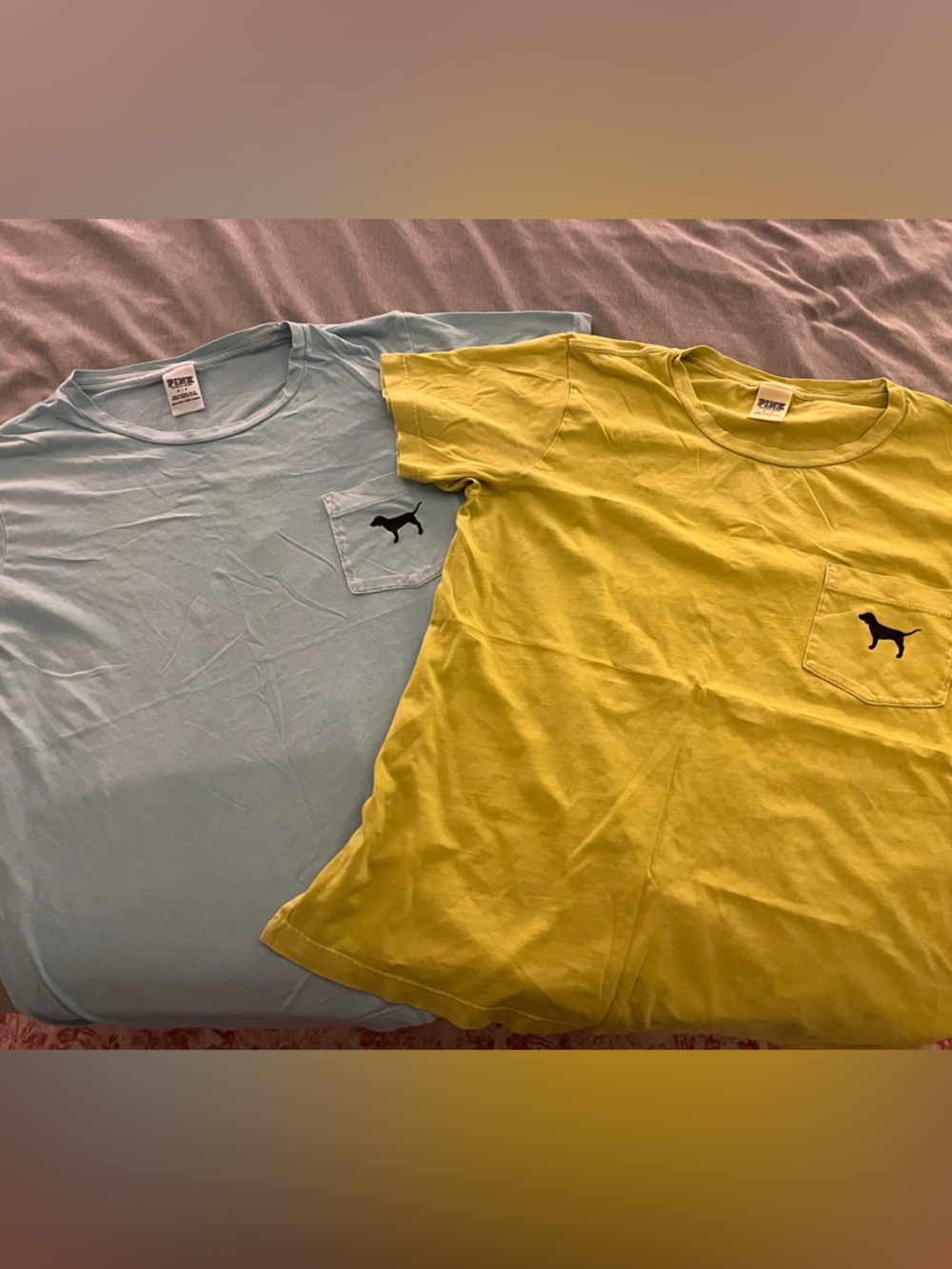 #C Two PINK Victoria's Secret Campus Tees